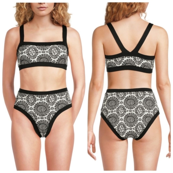 New Solid & Striped The Scottie Medallion Print 2 Piece Bikini Set Large NWT - Picture 5 of 14